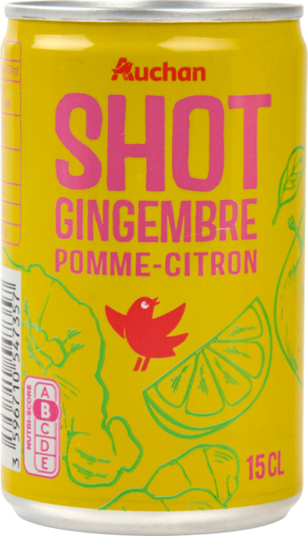 Shot gingembre pomme-citron auchan