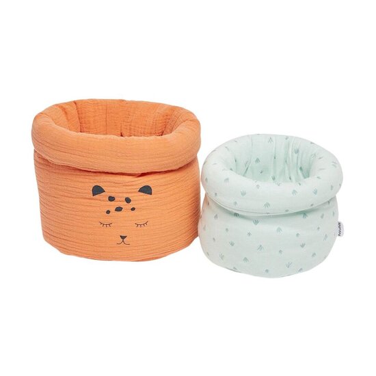  Petit à petit Lot de 2 Corbeilles Au cœur de la jungle Brown Muscade  code EAN 3597521000031 