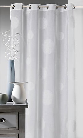 NATURIALES NATURIALES Panneau voilage 5 mondes blanc-argent 140x240 code EAN 3597738066424 