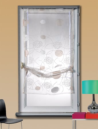 NATURIALES Vitrage Luna - Ivoire - 60x160cm