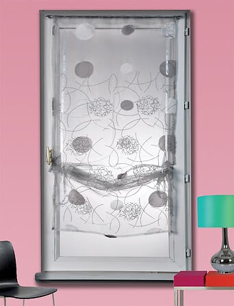 NATURIALES Vitrage Luna - Gris - 60x160cm