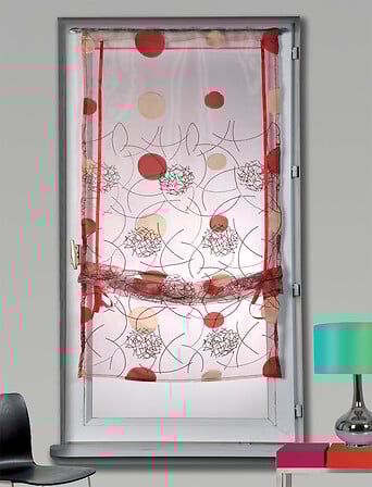 NATURIALES Vitrage Luna - Bordeaux - 60x160cm