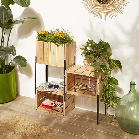 FORESTYL Bac balcon - 79,8x28,4x86cm