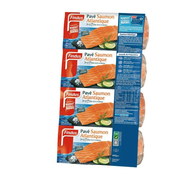 PAVÉ DE SAUMON ATLANTIQUE SURGELÉ FINDUS