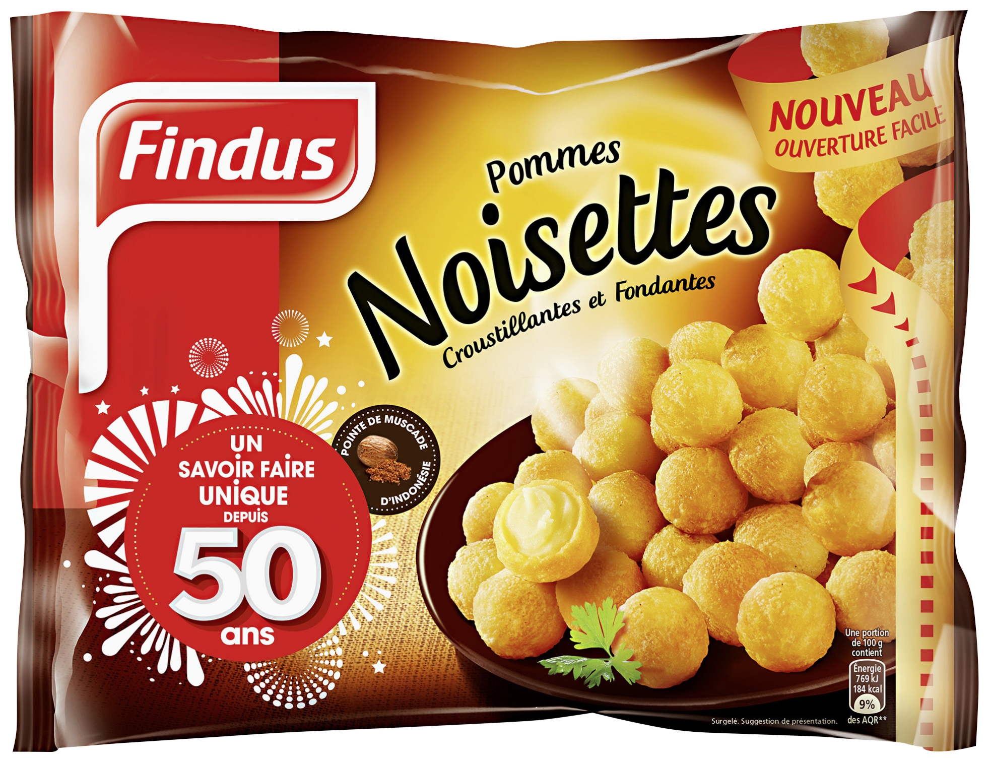 Pommes noisettes surgelées Findus