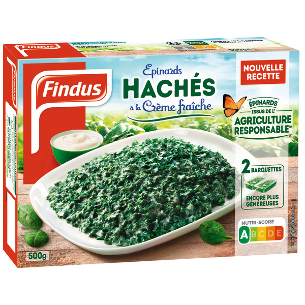ÉPINARDS HACHÉS À LA CRÈME FRAICHE SURGELÉS 
