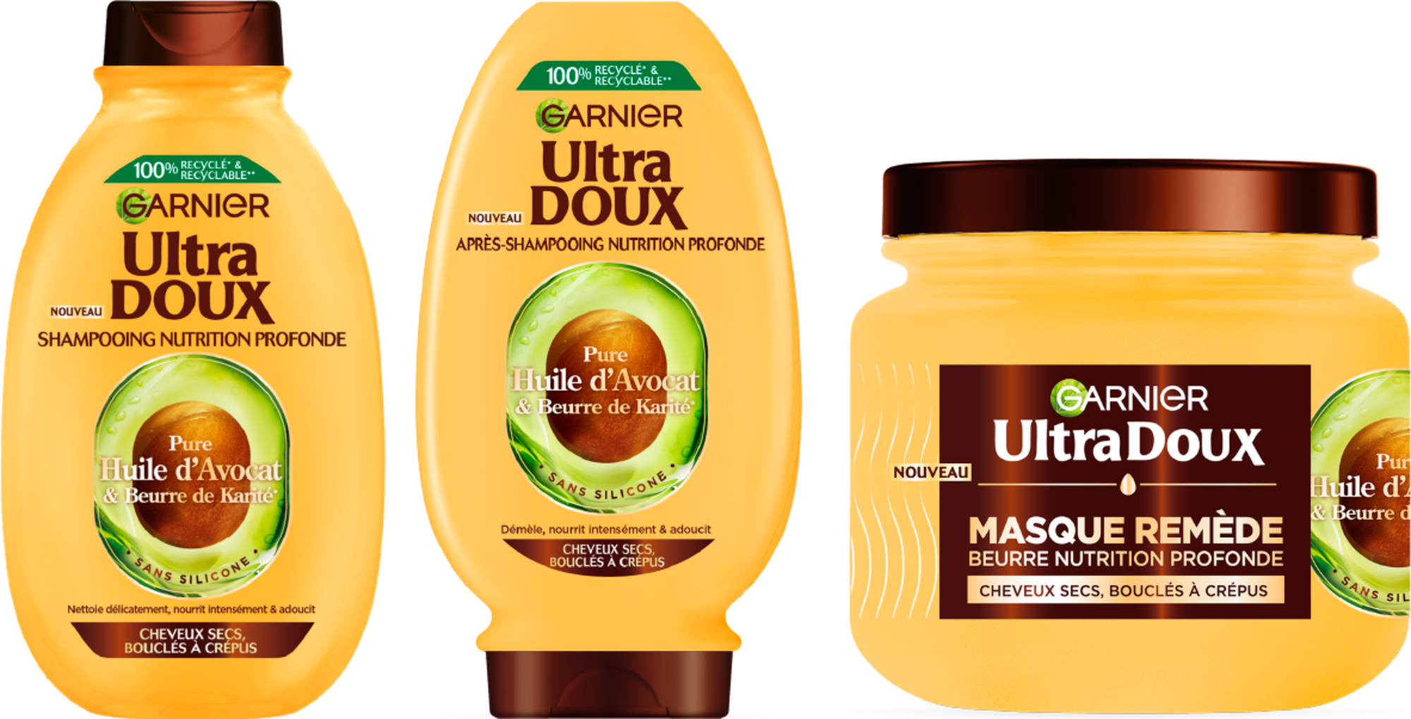 ULTRA DOUX DE GARNIER SUR LES PRODUITS PRÉSENTS EN MAGASIN DE LA GAMME ULTRA DOUX code EAN 3600540539397 