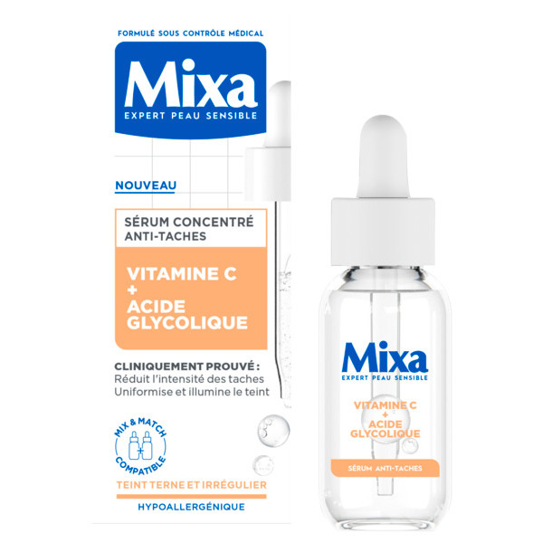 SÉRUM CONCENTRÉ VITAMINE C + ACIDE GLYCOLIQUE
MIXA