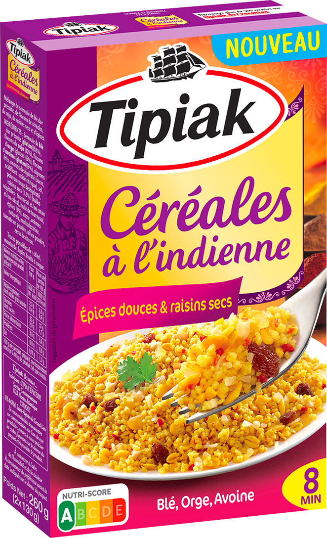 “TIPIAK” CÉRÉALES À L’INDIENNE code EAN 3600900022828 