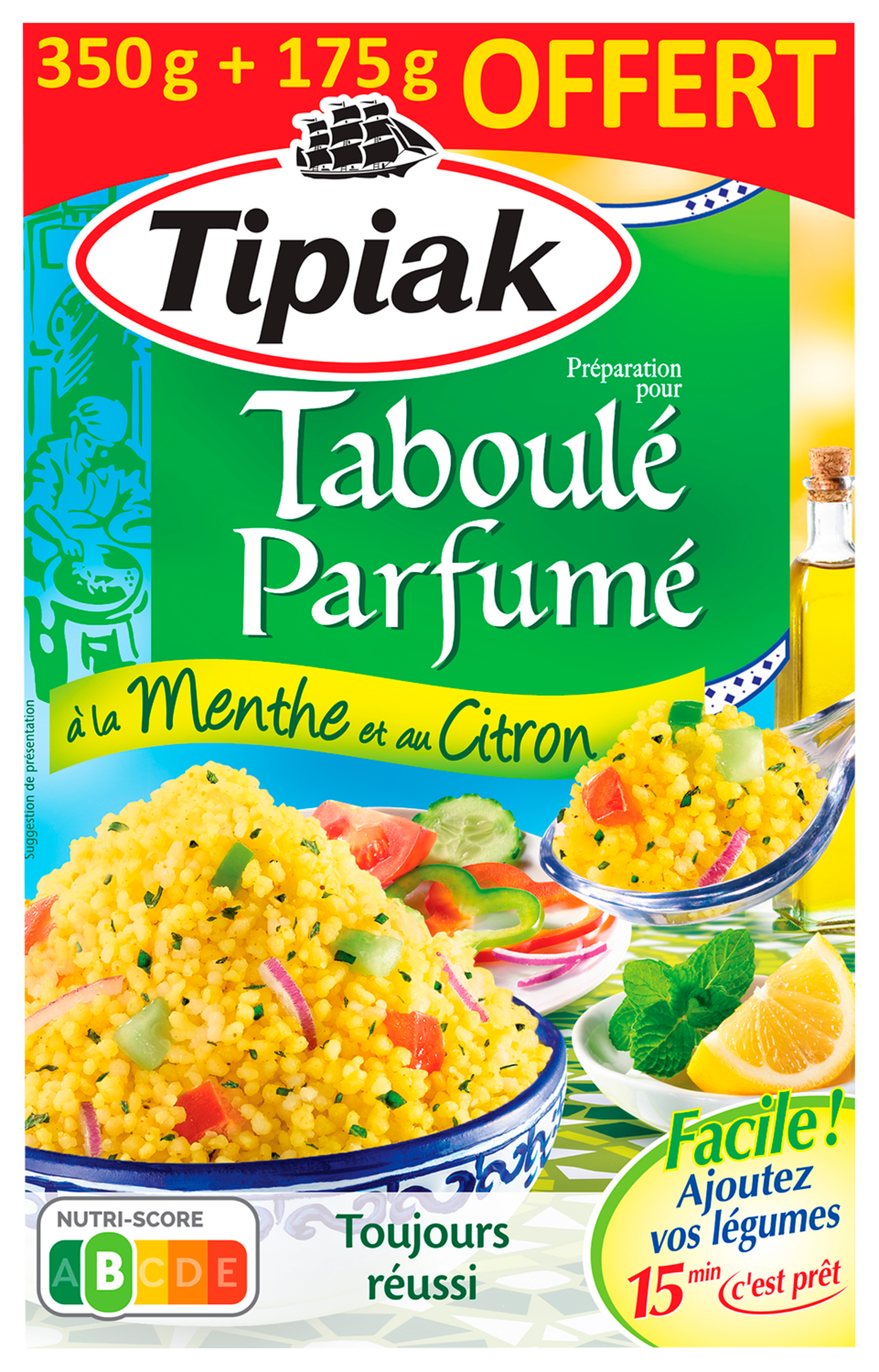 TIPIAK PRÉPARATION POUR TABOULÉ code EAN 3600900022989 