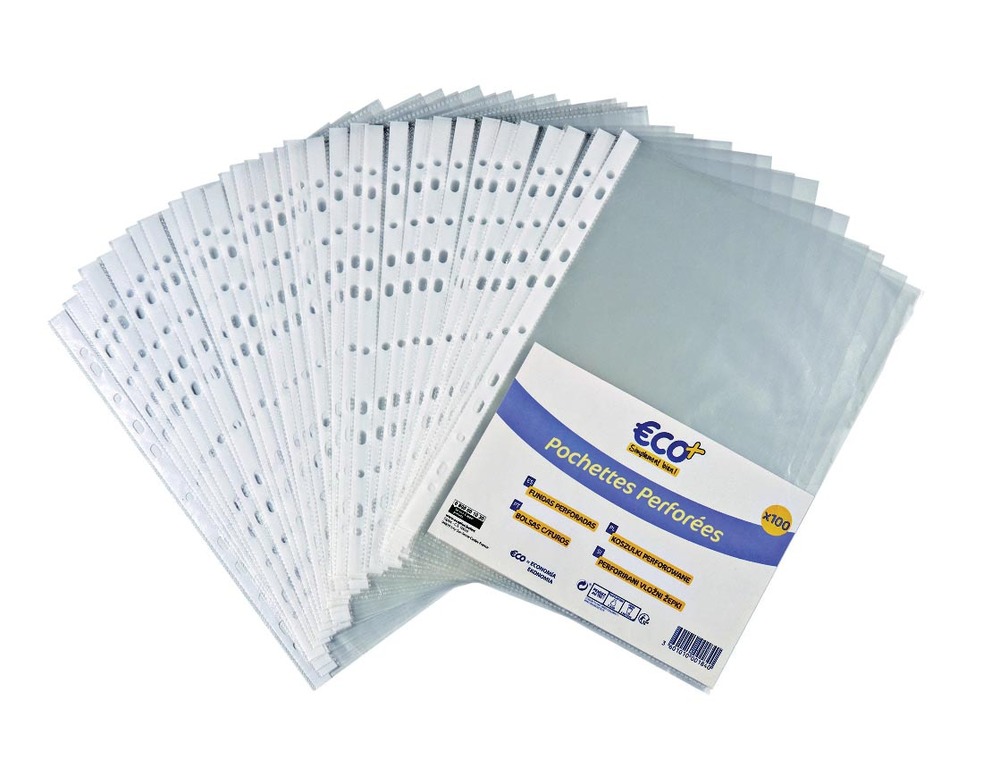 100 POCHETTES PERFORÉES “ECO+”