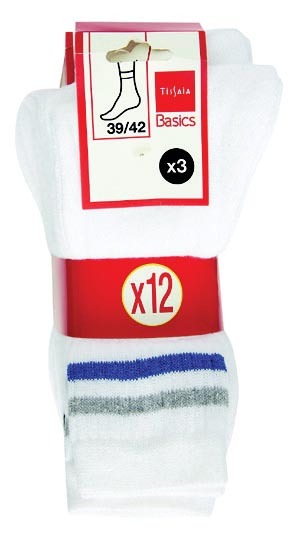 LOT DE 12 PAIRES DE CHAUSSETTES DE SPORT 