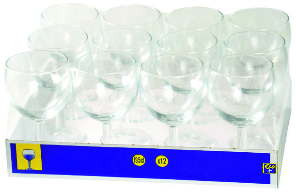 LOT DE 12 VERRES BALLON 19 CL ECO+