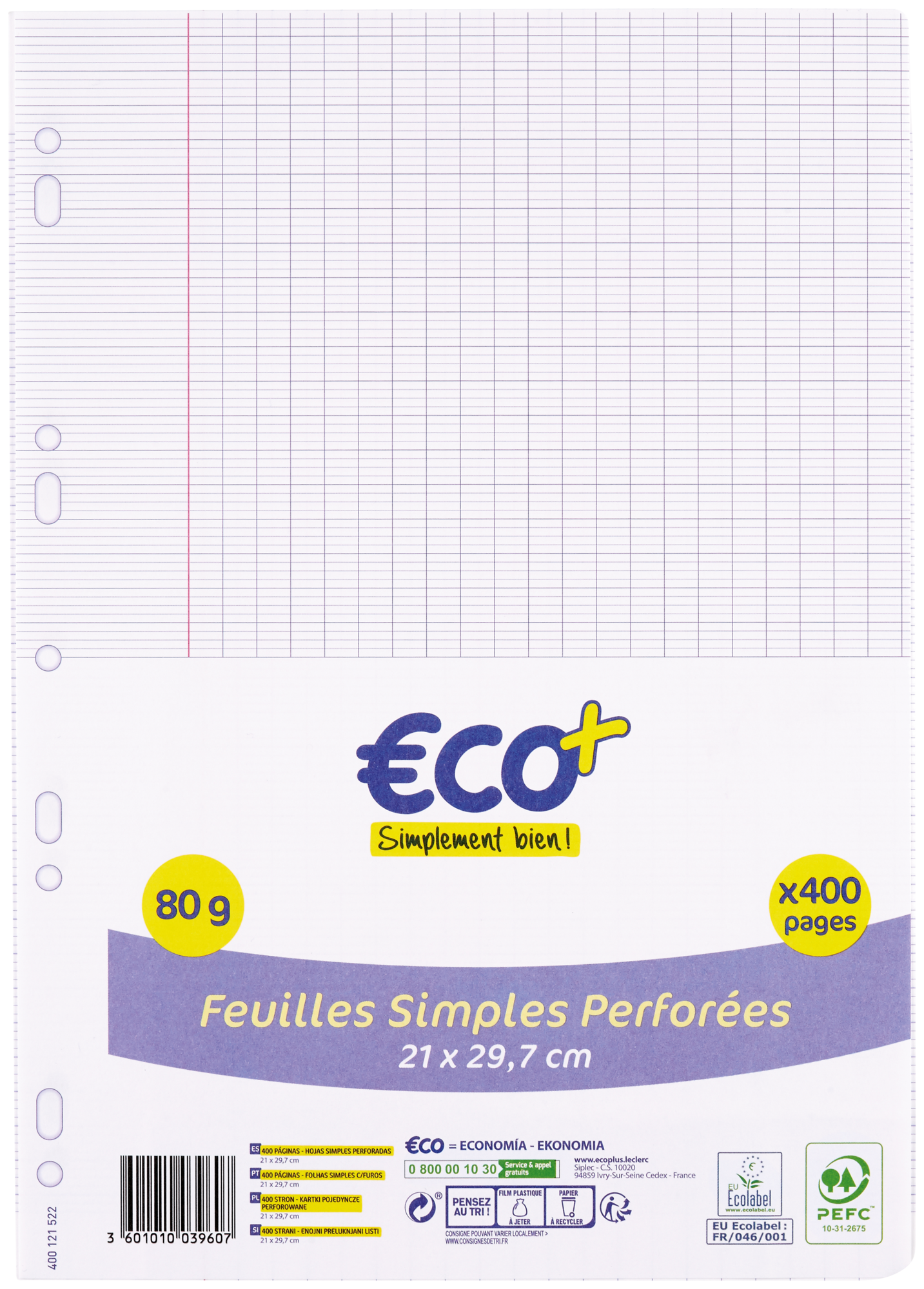 400 pages feuilles simples A4