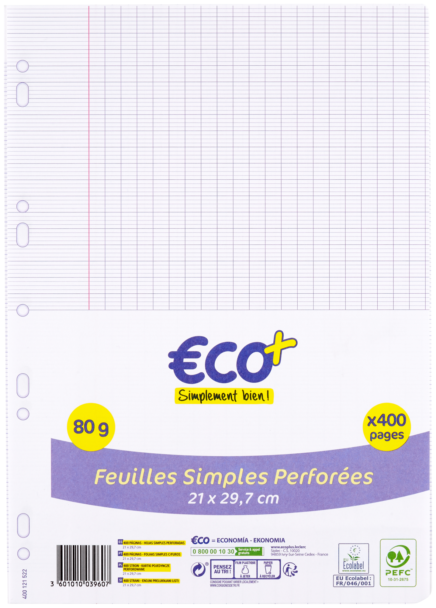 400 PAGES FEUILLES SIMPLES