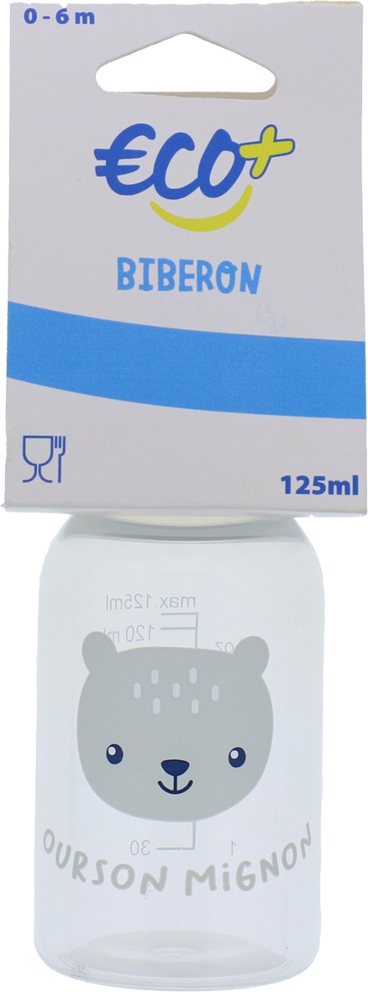 ECO+ BIBERON COL ETROIT 125 ML code EAN 3601010106194 