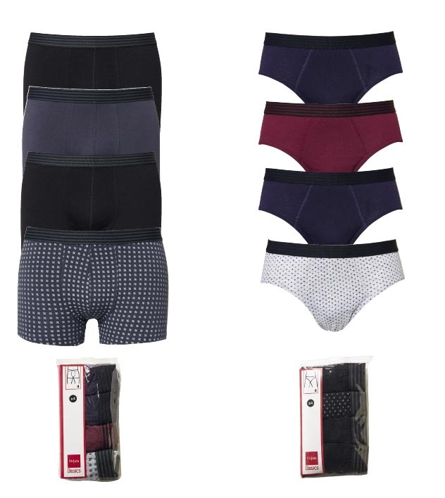 LOT DE 4 BOXERS OU DE 4 SLIPS 