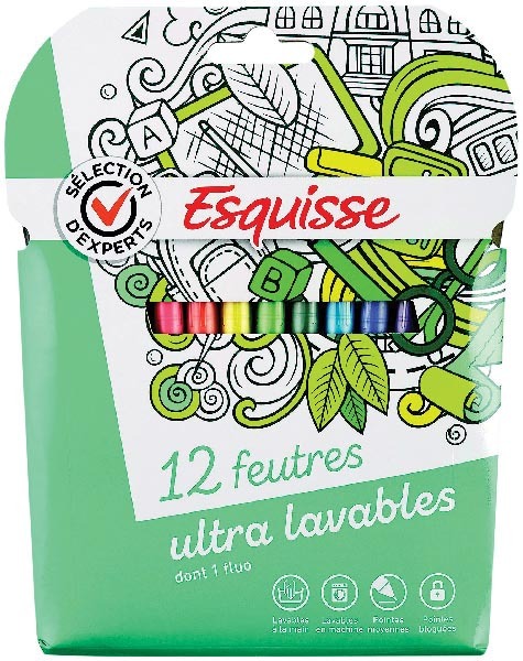 12 FEUTRES DE COLORIAGE