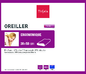 Tissaiarouge OREILLER ERGONOMIQUE 36 X 50 CM code EAN 3601025511136 