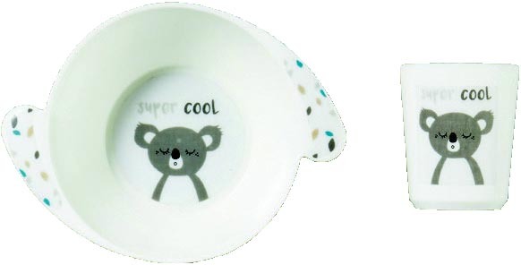 LOT UNE ASSIETE + 1 BOL + 1 VERRE W