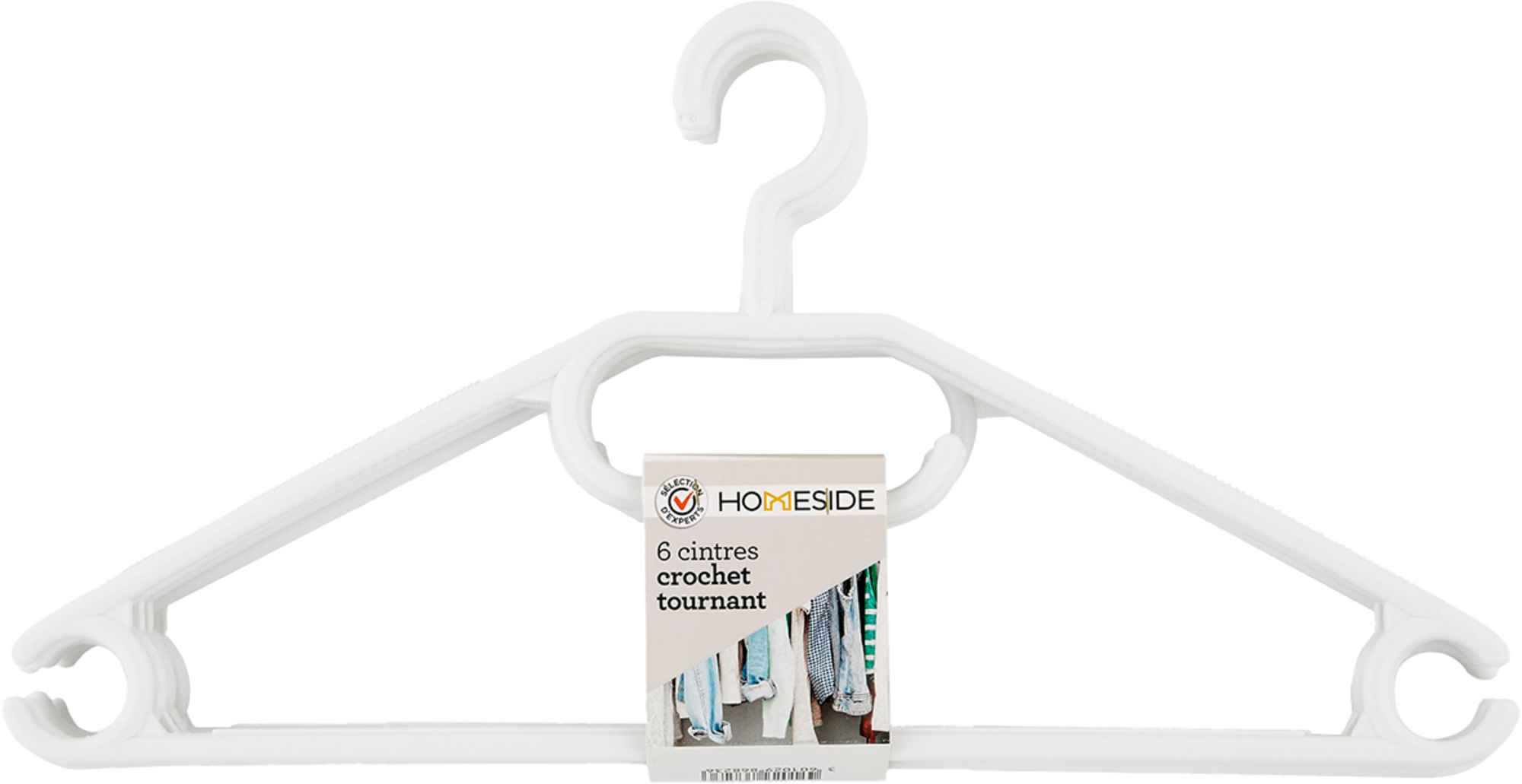 LOT DE 6 CINTRES AVEC CROCHET