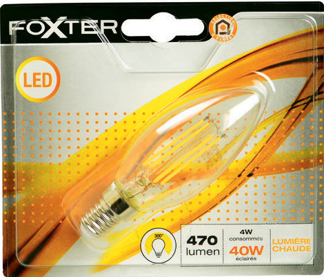 Foxter AMPOULE LED FILAMENT code EAN 3601029894815 