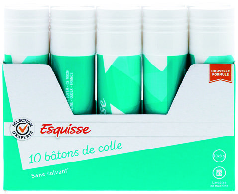  10 BATONS DE COLLE 8G "ESQUISSE" code EAN 3601029896697 