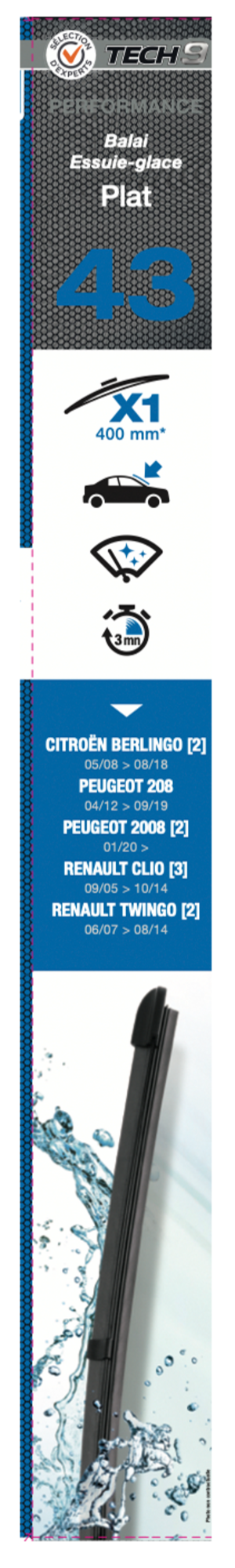 SUR LA GAMME DE BALAIS D'ESSUIE-GLACES PRÉSENTE...