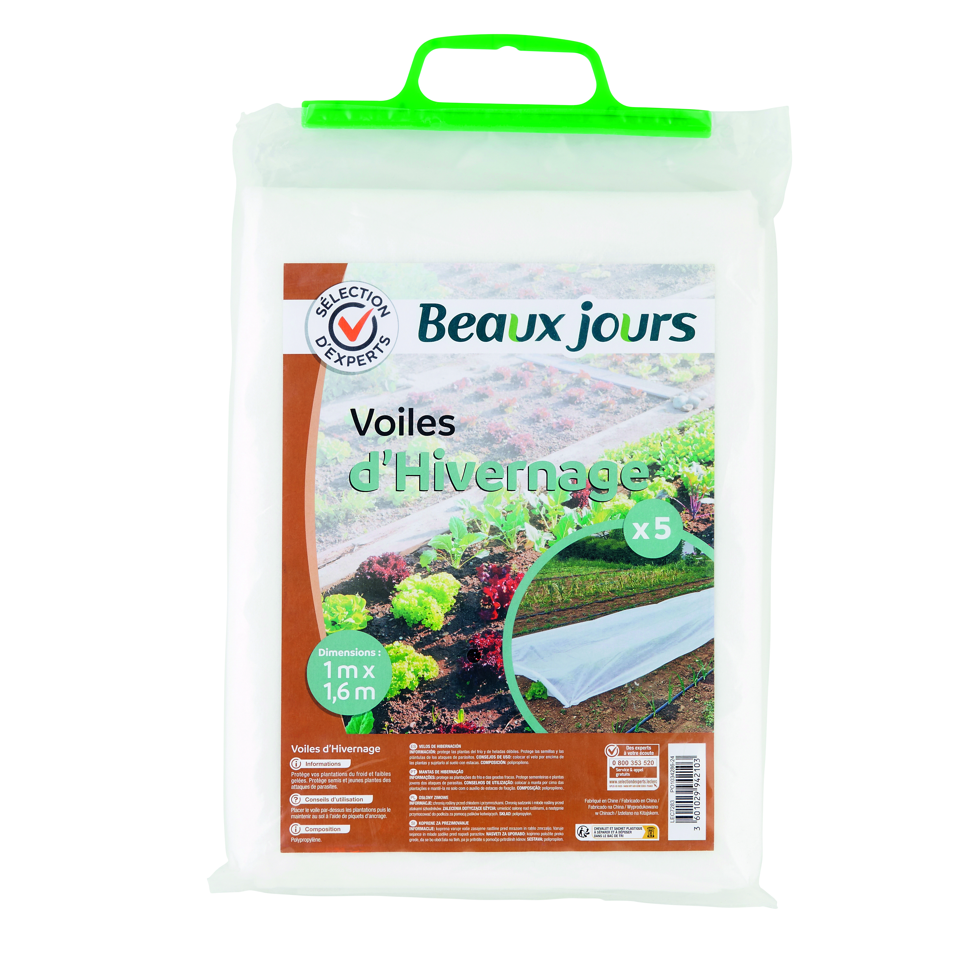 LOT DE 5 VOILES D'HIVERNAGE 3601029942103 BEAUX JOURS