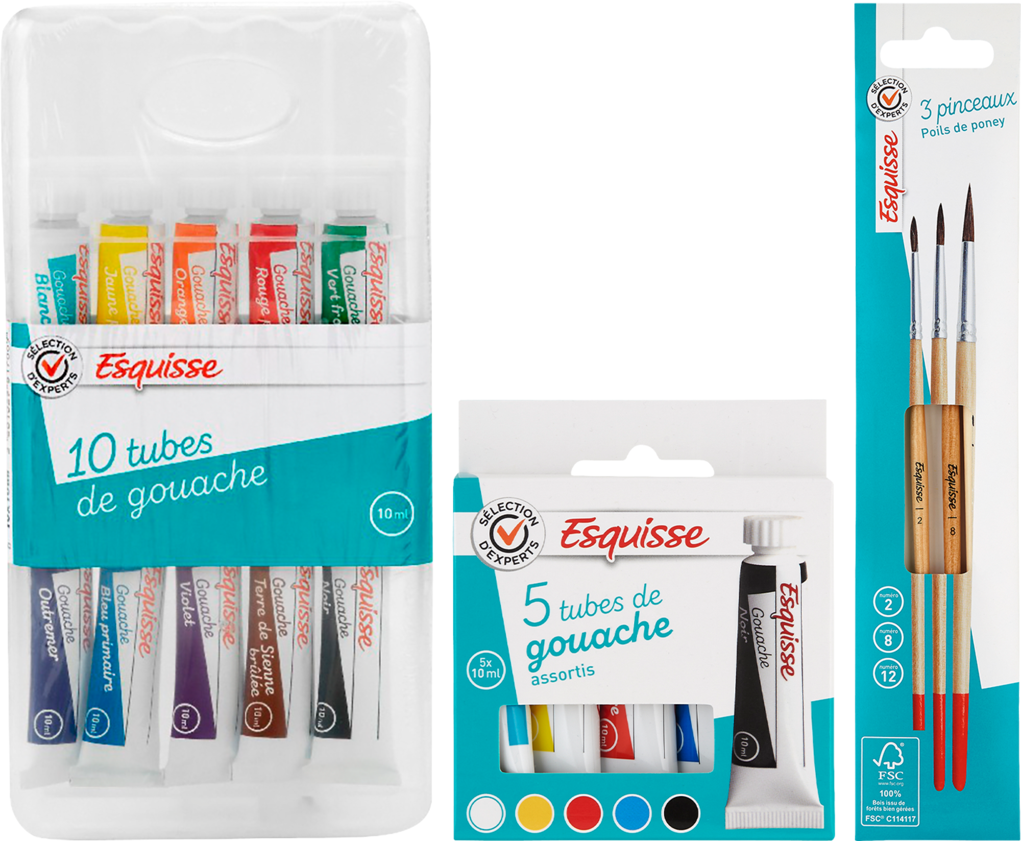 ESQUISSE SUR LES PRODUITS PRÉSENTS EN MAGASIN DE LA GAMME PEINTURE "ESQUISSE SéLECTION D'EXPERTS" code EAN 3601029953390 