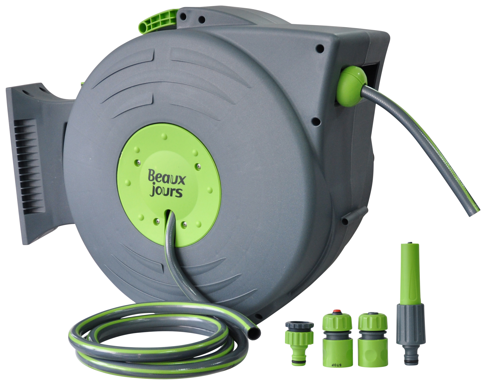  DÉVIDOIR MURAL ÉQUIPÉ AVEC TUYAU "beaux jours" code EAN 3601029963511 