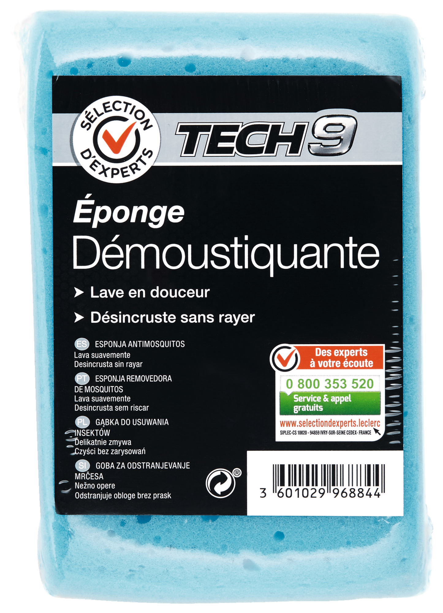 TECH9 SUR LES PRODUITS PRÉSENTS EN MAGASIN DE LA GAMME D'ACCESSOIRES DE LAVAGE "TECH9" code EAN 3601029968868 