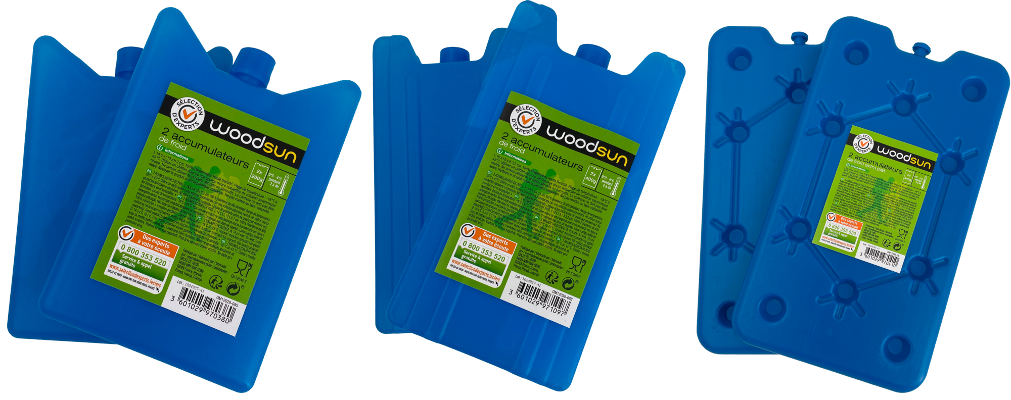 WOODSUN SUR LES PRODUITS DE LA GAMME "ACCUMULATEURS DE FROID" PRÉSENTS EN MAGASIN  code EAN 3601029970403 