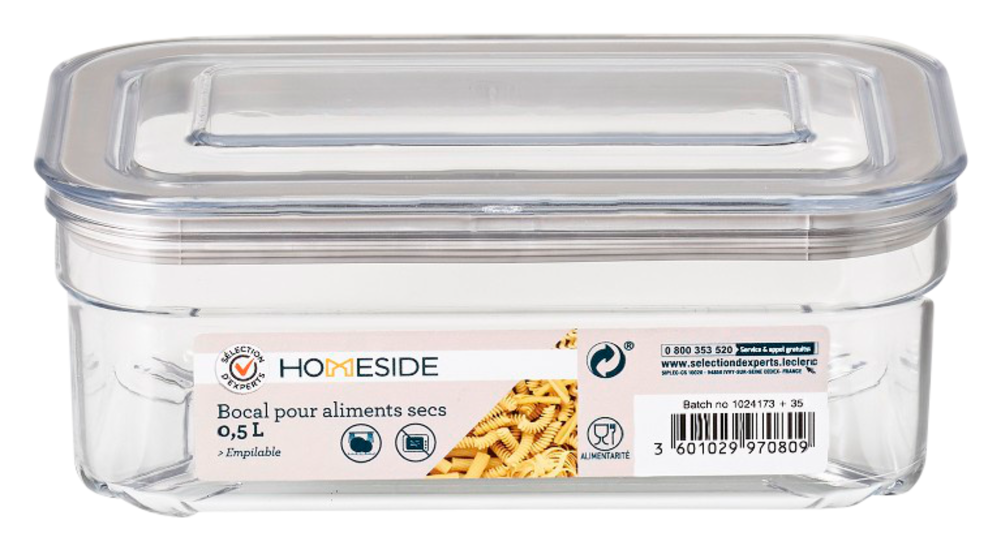 HOMESIDE BOCAL ALIMENTS SECS 0,5 L code EAN 3601029970809 