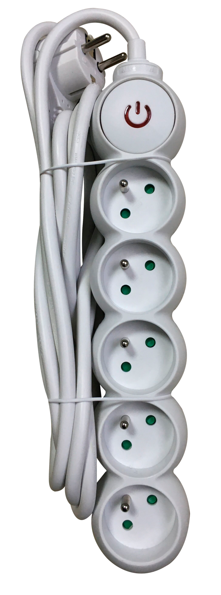 BLOC 5 PRISES AVEC INTERRUPTEUR 3M