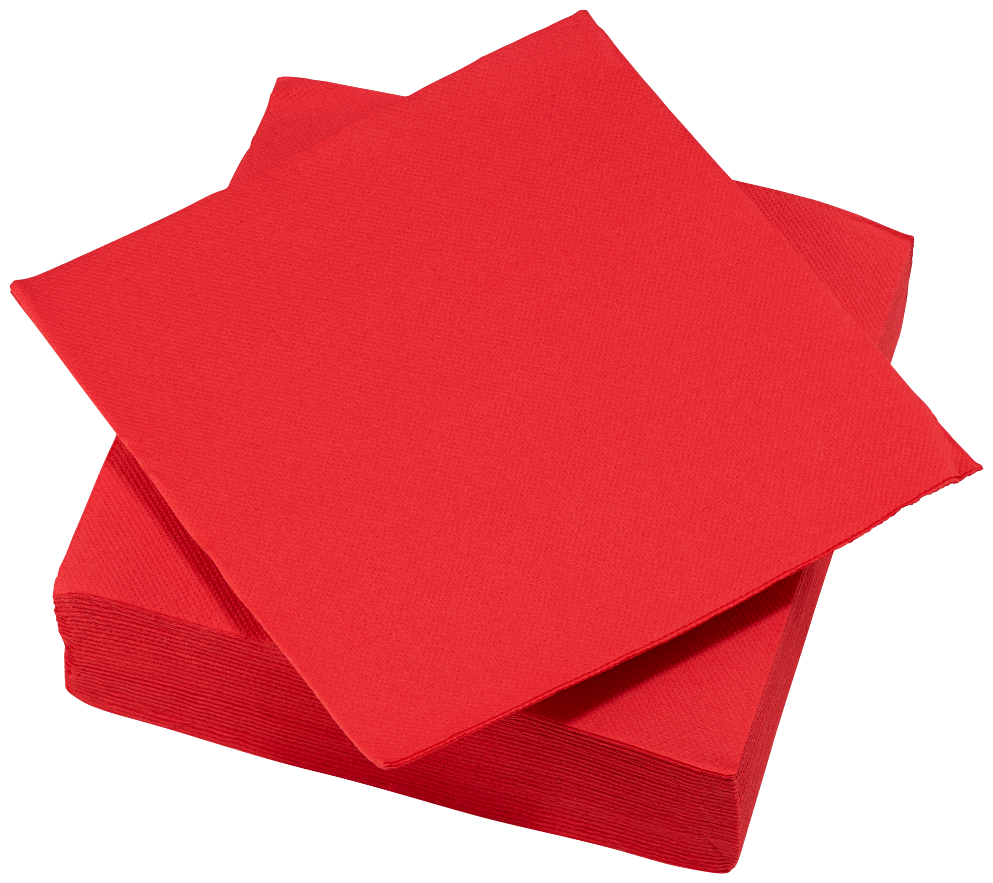 50 SERVIETTES POINT A POINT ROUGE 38 CM