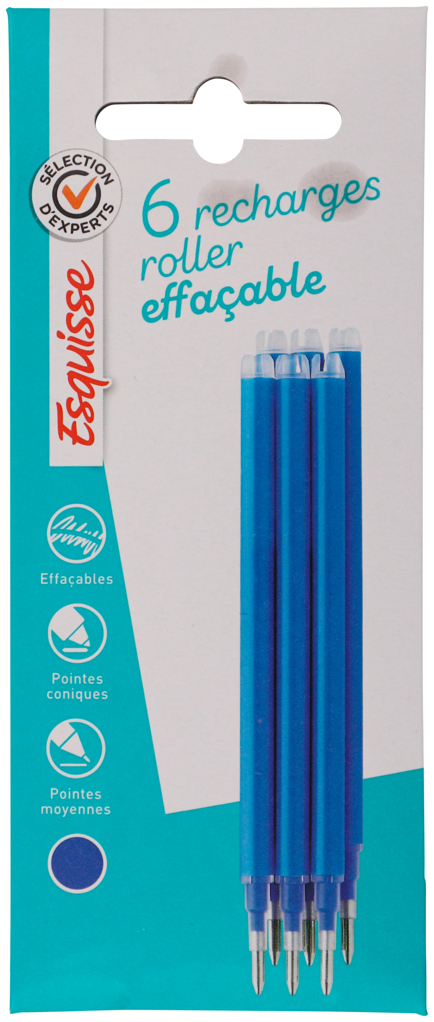 6 recharges bleues pour roller