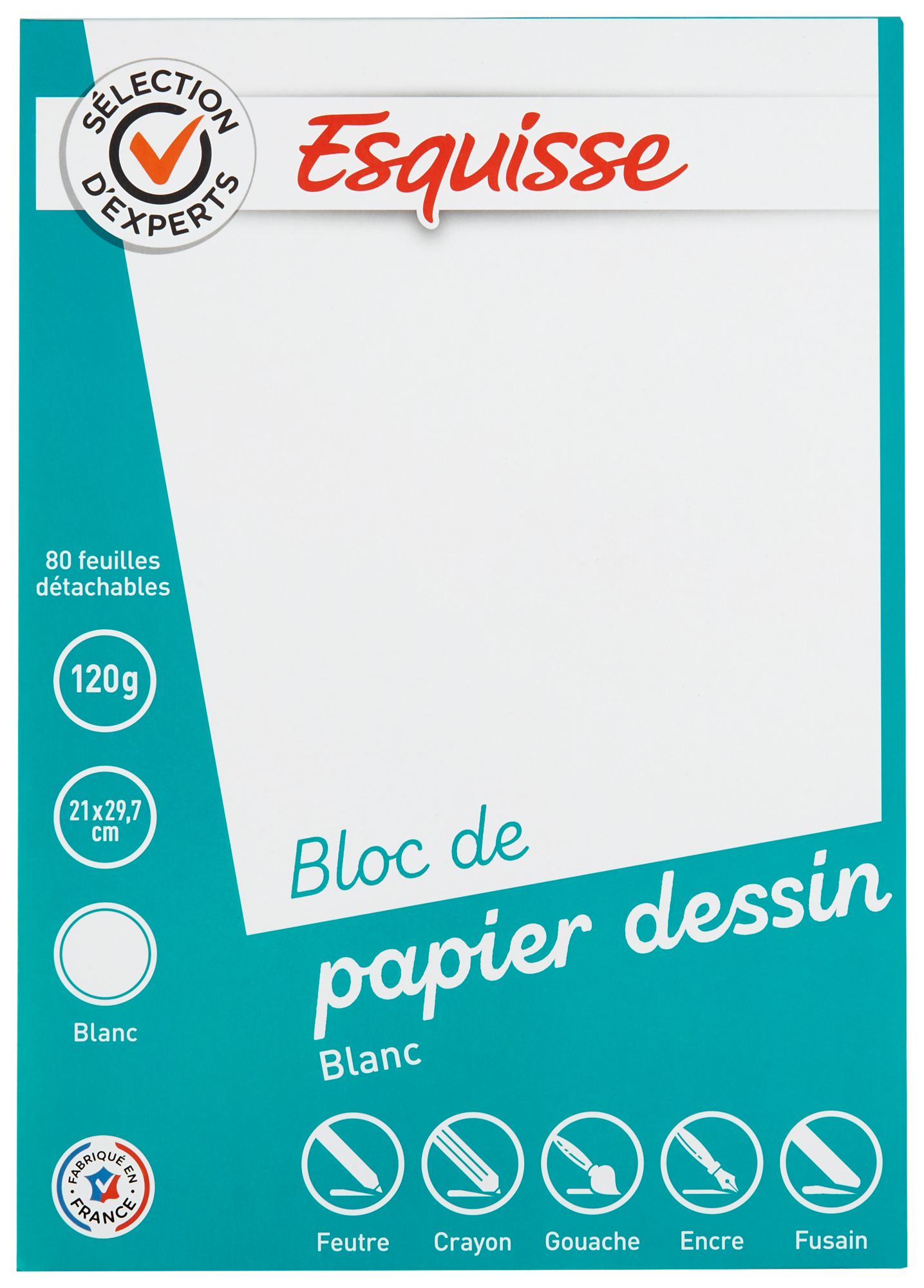 Bloc de dessin blanc