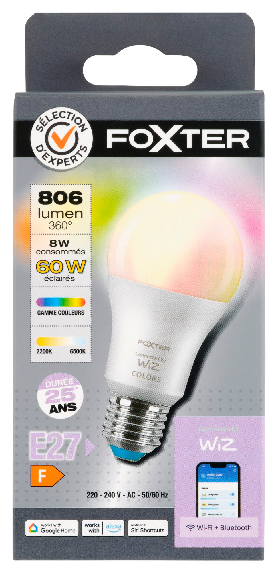 FOXTER AMPOULE LED CONNECTÉE "FOXTER" code EAN 3603313157460 
