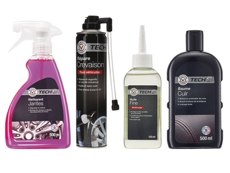 SUR LES PRODUITS PRÉSENTS EN MAGASIN DE LA GAMME DE PRODUITS D'ENTRETIEN ET DE RÉPARATION  TECH9 code EAN 3603313303171 
