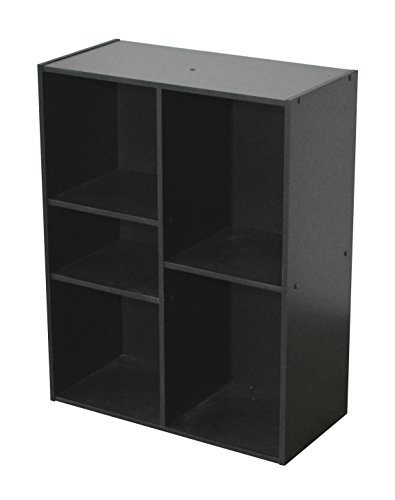 - 478138 - compo - etagère de 5 casiers - noir ...