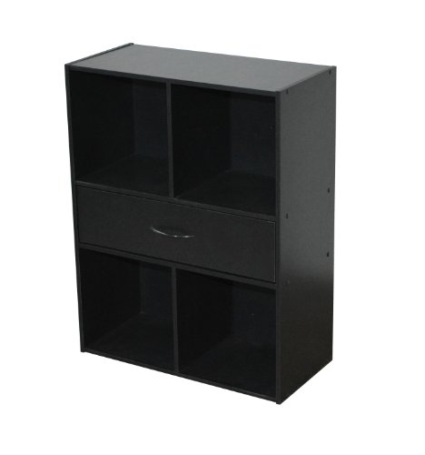 - 478158 - compo - meuble de rangement 4 cases + 1 tiroir - noir - 61,5 x 29,5 x 80 cm 3605094781582 Alsapan - 478158 - compo - meuble de rangement 4 cases + 1 tiroir - noir - 61,5 x 29,5 x 80 cm 3605094781582 Alsapan