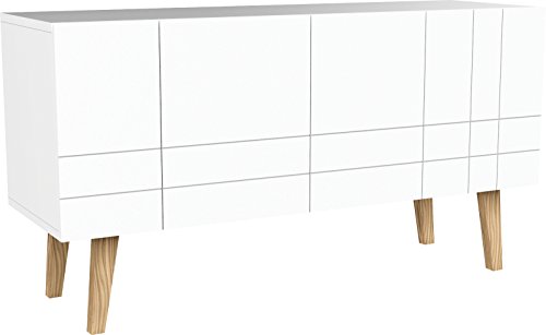 Destock Meubles Buffet scandinave blanc 4 portes L140 3605095021977 (3605095021977)
