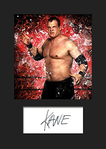 Kane WWE # 1 Signé photo montage A5 Imprimé 3605569700728 KANE -  WWE