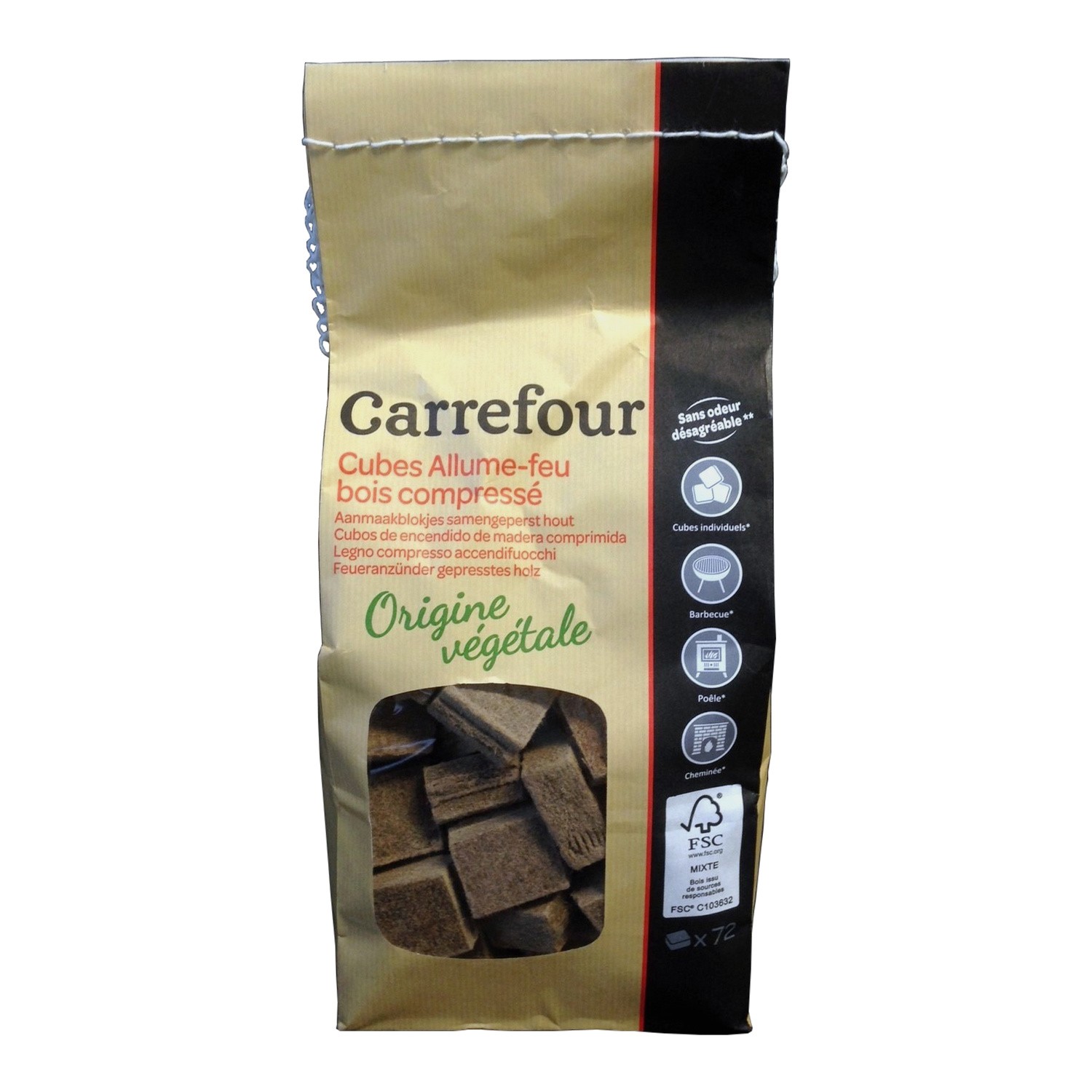 Allume-feu bois compressé CARREFOUR
