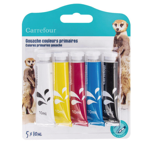 5 tubes de gouache 10 ml 