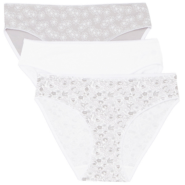 Lot de 3 slips unis ou imprimés femme