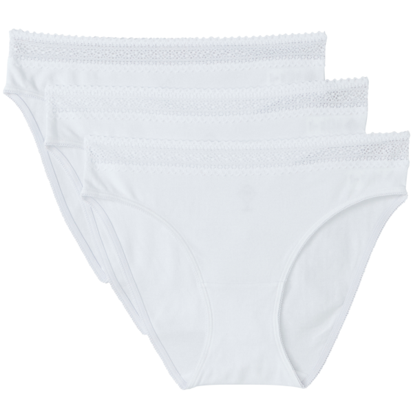Slips femme en coton avec dentelle