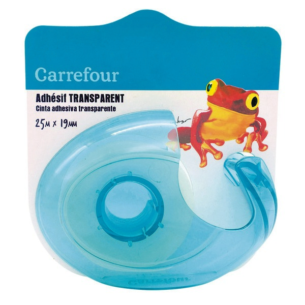 DÉVIDOIR ADHÉSIF TRANSPARENT CARREFOUR