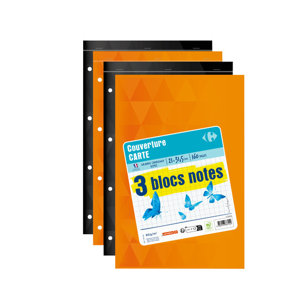 Lot de 3 blocs-notes 